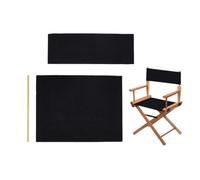 WonJoxel Funda de asiento de lona para silla de director de 21.2 x 16.1 | Kit de lona de repuesto plegable, negro, duradero (B: negro 54 cm de largo x 40 cm de ancho)