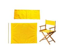 WonJoxel Funda de asiento de lona para silla de director de 21.2 x 16.1 | Kit de lona de repuesto plegable, negro, duradero (amarillo)