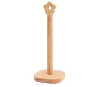 Wood Paper Towel Holder, Countertop Napkin Stand, Hollow Floral Dispenser | free standing Kitchen Tissue Organizer | Decorative Wooden Roll Storage Rack, Farmhouse Dining Bathroom Counter Accessory