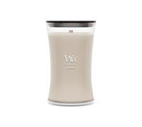WoodWick 93075 - Humo de madera Vela aromática en tarro Grande color Blanco
