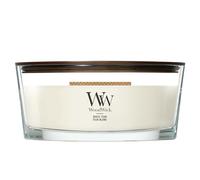 Woodwick Ellipse Vela perfumada con mecha crepitante | White Teak | Hasta 50 horas de duración | Regalos para mujeres