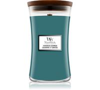 WoodWick Vela aromática Evergreen Cashmere con mecha de madera 609 g