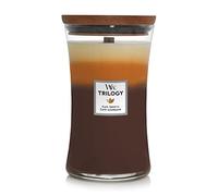 WoodWick Hourglass Trilogy Vela perfumada mecha crepitante | Dulces para el café | Hasta 130 horas de duración