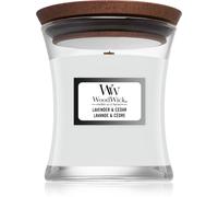 Woodwick Lavender & Cedar vela perfumada con mecha de madera 85 g