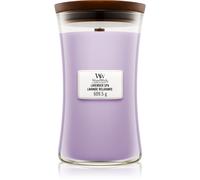 WoodWick Vela perfumada Lavender Spa grande, mecha de madera crepitante, 609,5 g