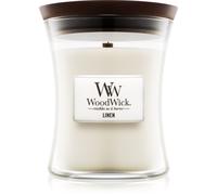 Woodwick Linen vela perfumada con mecha de madera 275 g