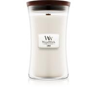 Woodwick Linen vela perfumada con mecha de madera 609.5 g