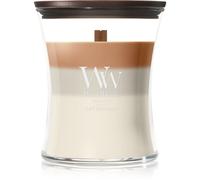 Woodwick Trilogy Café Macchiato vela perfumada con mecha de madera 275 g