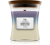 Woodwick Trilogy Calming Retreat vela perfumada con mecha de madera 275 g