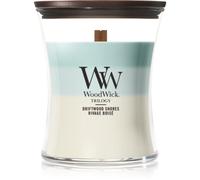Woodwick Trilogy Driftwood Shores vela perfumada con mecha de madera 275 g