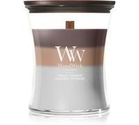 Woodwick Trilogy Radiant Cashmere vela perfumada con mecha de madera 275 g