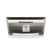 WoodWick Trilogy vela perfumada en forma de elipse con llama Hearthwick | Maderas cálidas