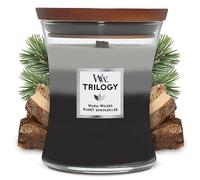WoodWick Vela aromática Warm Woods con mecha de madera 275 g
