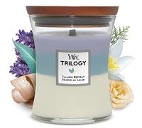 WoodWick Vela perfumada Trilogy Calming Retreat con mecha de madera Pluswick Innovation 275 g