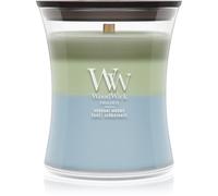 Woodwick Trilogy Verdant Woods vela perfumada con mecha de madera 275 g