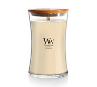 WoodWick Vela Perfumada con Mecha Crepitante | Vela Grande en Forma de Reloj de Arena | Vaina de vainilla| Velas de Larga Duración: Hasta 130 Horas | Regalos Perfectos para Mujeres