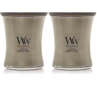 WoodWick Vela perfumada con mecha crepitante | Vela mediana de reloj de arena Cypress Ore | Velas de larga duración: hasta 60 horas | Regalos perfectos para mujeres (Paquete de 2)