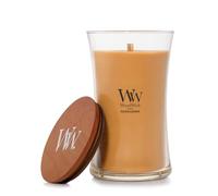 WoodWick Vela perfumada grande con forma de reloj de arena | Golden Bourbon | con mecha crepitante | Velas de larga duración: hasta 130 horas | Regalos para mujeres