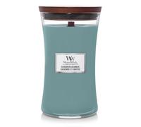 WoodWick Vela perfumada grande con mecha crujiente | Cachemira Evergreen | Hasta 130 horas de tiempo de combustión