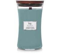 WoodWick Vela aromática Evergreen Cashmere con mecha de madera 609 g