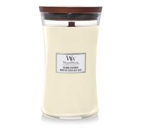 WoodWick Vela perfumada hourglass grande | Island Coconut | con mecha crepitante | Tiempo de combustión: hasta 130 horas