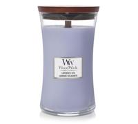 WoodWick Vela perfumada hourglass grande | Lavender Spa | con mecha crepitante | Tiempo de combustión: hasta 130 horas