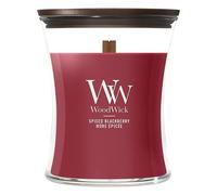 WoodWick Vela aromática Spiced Blackberry – mecha de madera crepitante – 275 g – hasta 20 horas