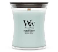 WoodWick Vela perfumada | Vela de tamaño mediano en forma de reloj de arena | Sagewood & Seagrass | Regalos perfectos para mujeres