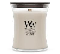 WoodWick Vela perfumada | Vela de tamaño mediano en forma de reloj de arena | Tonka & Almond Milk | Regalos perfectos para mujeres