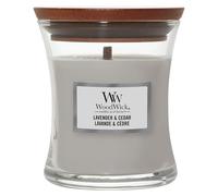 WoodWick Vela perfumada Lavender & Cedar con mecha de madera 85 g