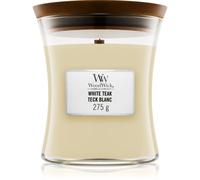Woodwick White Teak vela perfumada con mecha de madera 275 g