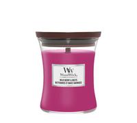 Woodwick wild berry & beets vela cilindro menta, madera de roble, nara