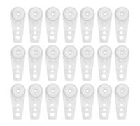 WOONEKY 30 piezas Ganchos para rieles de cortina Poleas de riel de plástico blanco para sala de estar dormitorio y baño sistema de doble rueda