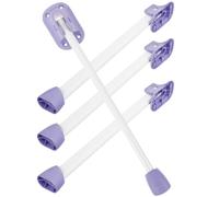 WOONEKY 4 Piezas Patas de Mesa Plástico E Hierro de Alta Resistencia Plegables Patas para Mesa de Centro para Púrpura Plegables Fácil Instalación Laptop