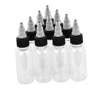 WOONEKY Botellas Paquete de 10 Unidades y Gran Capacidad de Pigmento Vacías de Plástico 30ml con Diseño a Prueba de Fugas para Tatuadores Profesionales