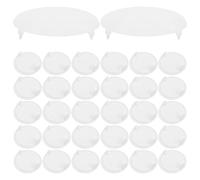 WOONEKY Tapones para Agujeros de Muebles Blancos de Plástico Pp, 50 Unidades Redondas para Cubrir Orificios de Tornillos en Armarios y Escritorios Diseño Elegante y Funcional