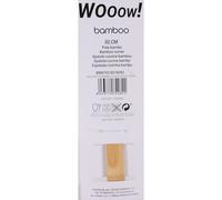 WOOOW - PALA RECTA BAMBÚ CON AGUJEROS 30CM - Pala de bambú para cocina resistente y duradera - Pala de bambú para cocina versátil y funcional - Pala de bambú para cocina segura y no porosa - Pala de b