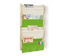 wooshwa Estanteria Libros Biblioteca Infantil Libreria Montessori Infantil Pared Madera 81x43x8cm - Verde