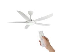 Woox Ventilador de Techo con Luz, 137cm Ventilador Moderno Color de la Madera, LED Regulable 3000K-6000K con Mando a Distancia, Reversible, 6 Velocidades, Silencioso para Dormitorio y Salón