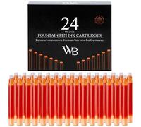 Wordsworth & Black Cartuchos de Tinta Estilográfica, 24 uds, Naranja