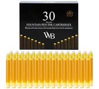 Wordsworth & Black Cartuchos de Tinta Estilográfica, 30 uds, Amarillo