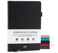 Wordsworth & Black Diario Rayado, 216 Páginas, Papel A5, Negro