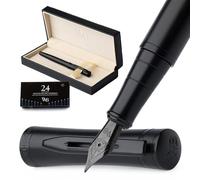 Wordsworth & Black Set de Pluma Estilográfica de Lujo, Plumín Fino, Negro