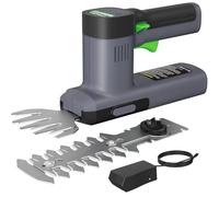 WORFCI 12V Tijeras Cortacésped y Arreglasetos a batería 2000 mAh, 2 en 1 Tijeras de jardín, Longitud de la Cuchilla 12cm y Ancho de la Cuchilla 9,5 cm