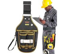 Work Pouch for Men Construction - Compact Utility Tool Waist Pack, Reinforced Hardware Storage Bag, Ergonomic Belt Mounted Organizer Professionals | Carpenter Tools, Electrical & HVAC Jobs, Site Carry