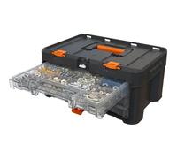 Work Team Organizador de 3 cajones Stack N Roll Negro
