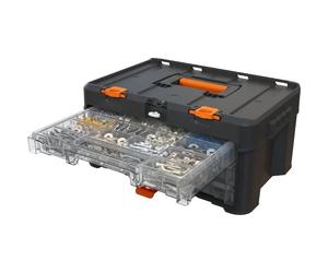 Work Team Organizador de 3 cajones Stack N Roll Negro