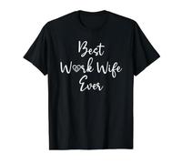 Work Wife Coworker Leaving Job Women Best Work Wife Ever Camiseta gráfica económica, Hombre, Negro, XL
