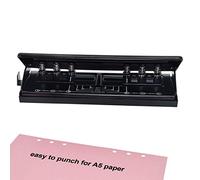 WORKLION Perforadora ajustable de 6 agujeros: perforadora de metal de 6 agujeros para planificadores y encuadernación de 6 anillas con capacidad de 6 hojas para A4/A5/A6/tamaño personal/de bolsillo