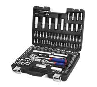 WORKPRO 108 Piezas Juego de Vasos para Llaves Carraca, incluye Llave de Trinquete, Ideal para Bricolaje, Reparación o Trabajos Mecánicos